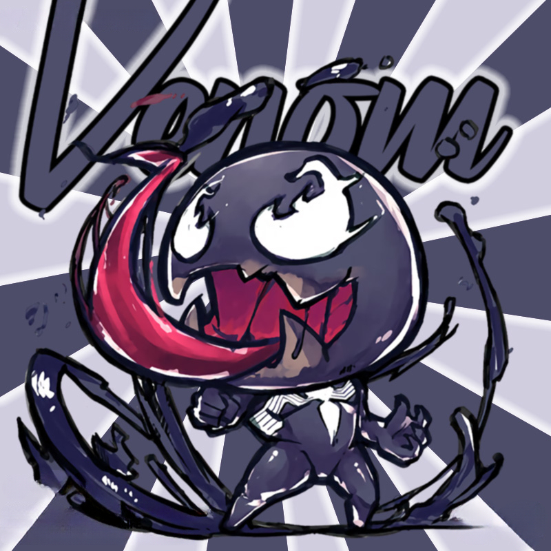 漫威經典電影毒液Q版周邊短袖T恤