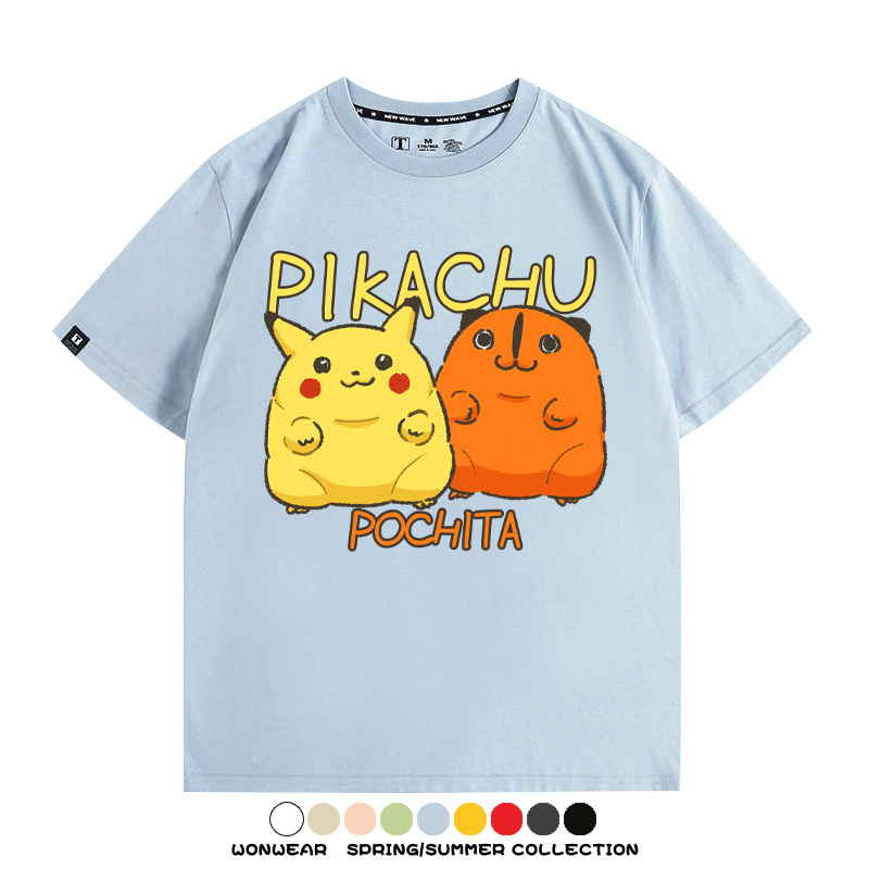 寶可夢聯名鏈鋸人周邊短袖T恤