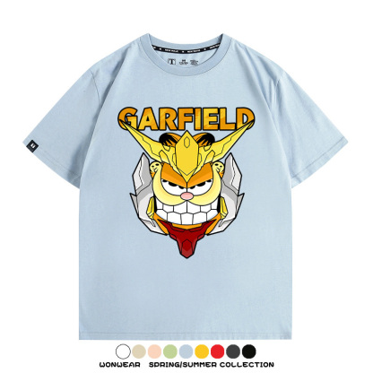 加菲貓聯名機動戰士鋼彈 親子情侶寬鬆短袖T