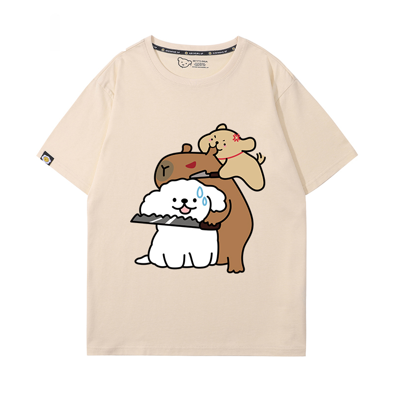 卡皮巴拉 2024親子情侶男女同款 T恤
