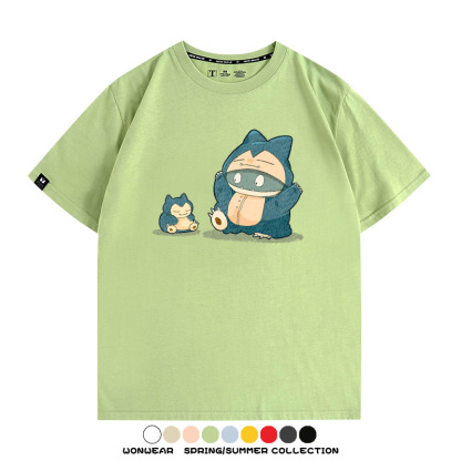 精靈寶可夢小卡比獸任天堂遊戲周邊情侶短袖T恤純棉上衣寬鬆百搭