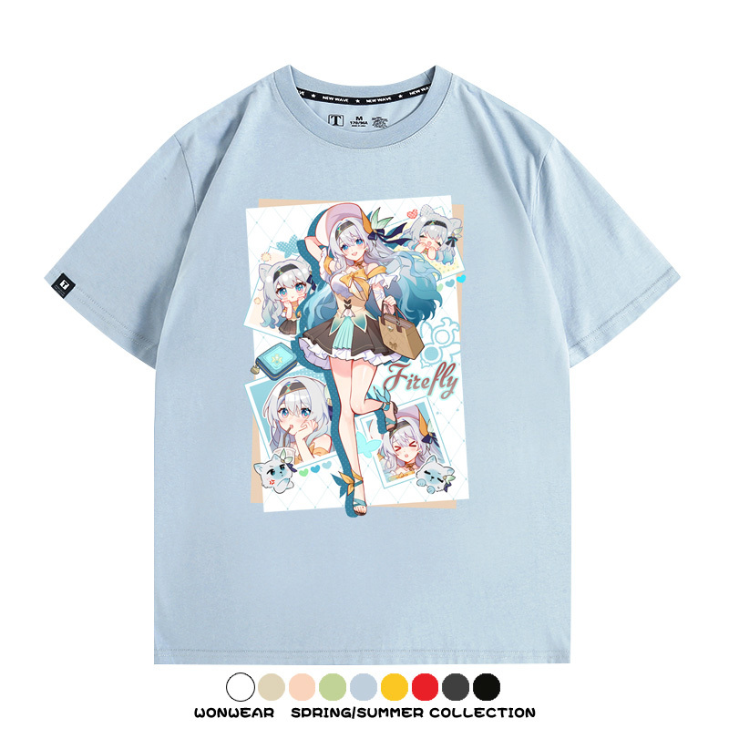 崩壞:星穹鐵道流螢遊戲周邊短袖T恤