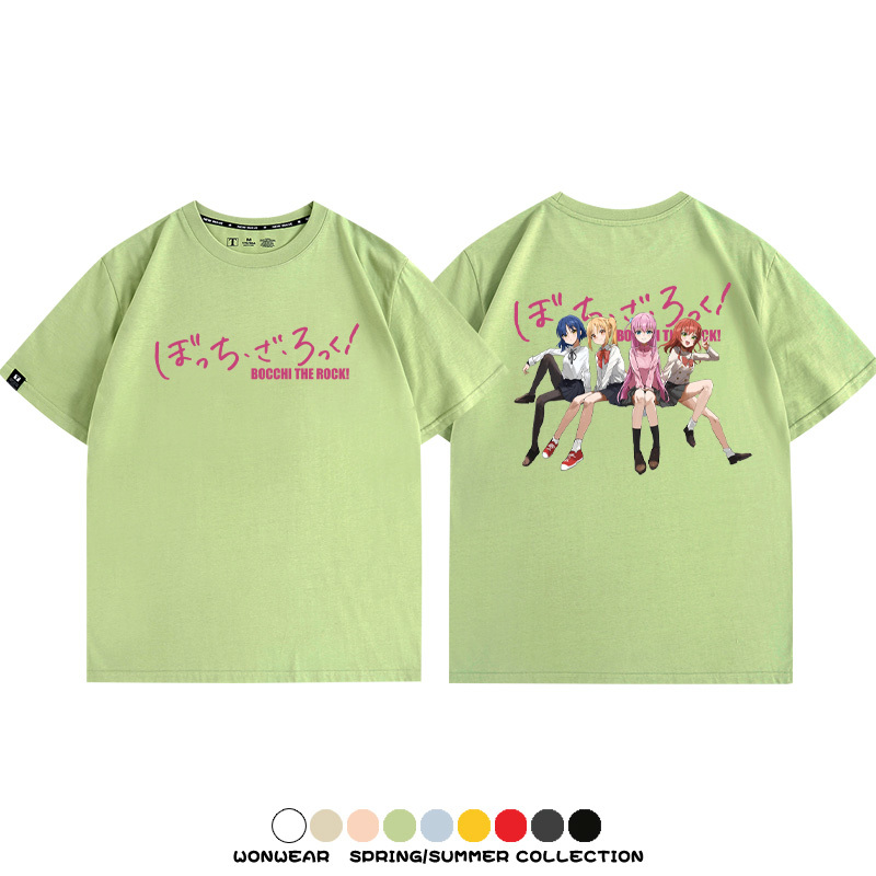 孤獨搖滾後藤一里小波奇周邊聯名 親子情侶裝寬鬆短袖T