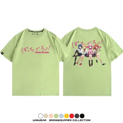 孤獨搖滾後藤一里小波奇周邊聯名 親子情侶裝寬鬆短袖T