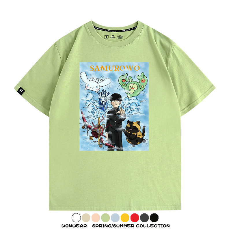 JOJO的奇妙冒險日系動漫二次元聯動款短袖夏季青少年男純棉T恤寬鬆