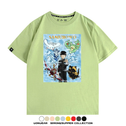 JOJO的奇妙冒險日系動漫二次元聯動款短袖夏季青少年男純棉T恤寬鬆