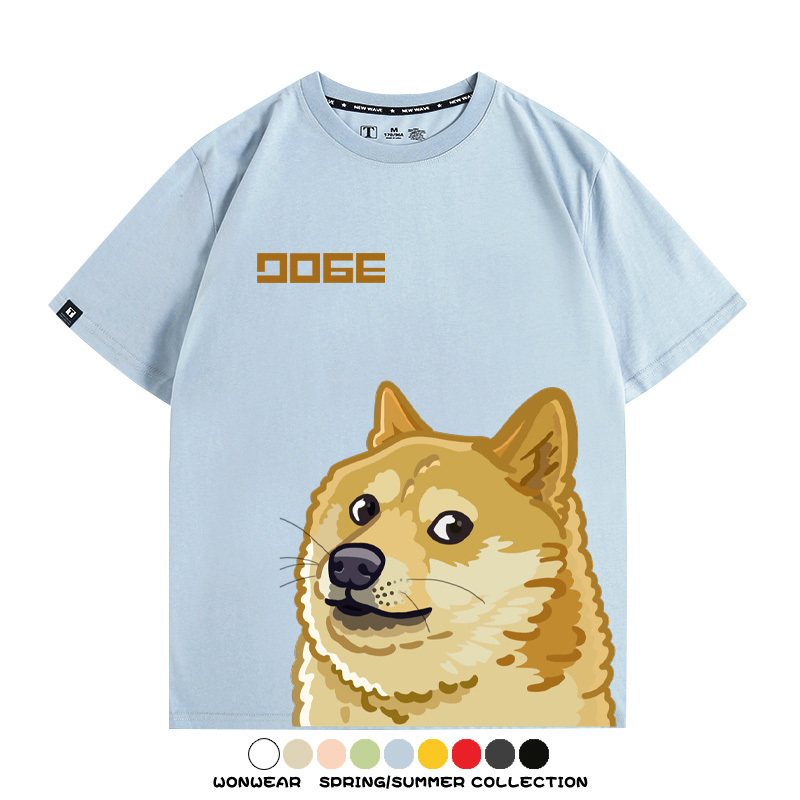 謝謝你狗子網紅柴犬表情包 親子情侶裝寬鬆短袖T