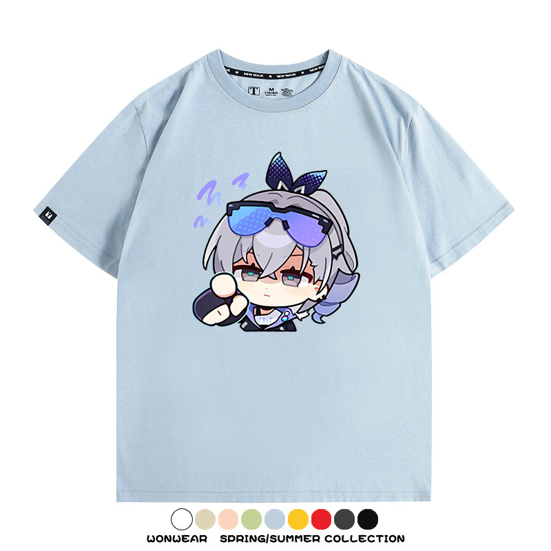 崩壞:星穹鐵道銀狼小姐 親子情侶寬鬆短袖T