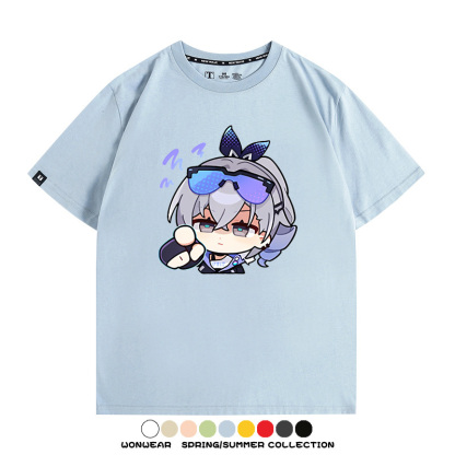 崩壞:星穹鐵道銀狼小姐 親子情侶寬鬆短袖T