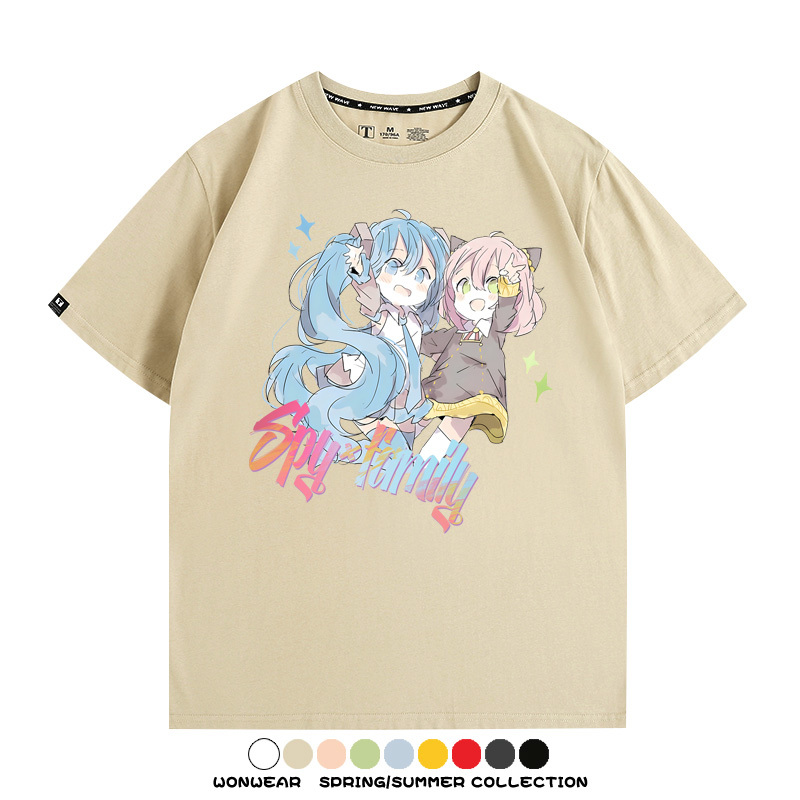 間諜家家酒聯動初音未來 親子情侶裝寬鬆短袖T