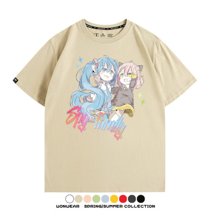間諜家家酒聯動初音未來 親子情侶裝寬鬆短袖T