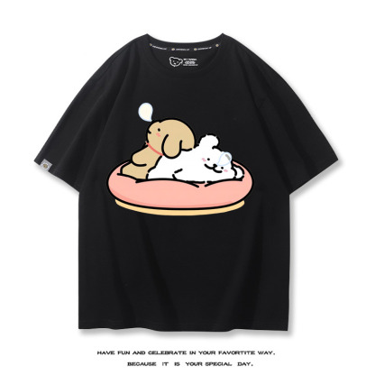 線條小狗 2024親子情侶男女同款 T恤