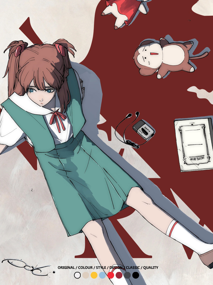 EVA新世紀福音戰士動漫明日香潮牌聯名短袖純棉T恤夏季情侶寬鬆上衣