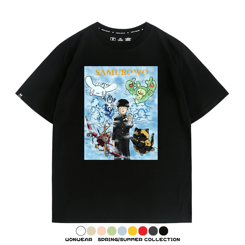 JOJO的奇妙冒險日系動漫二次元聯動款短袖夏季青少年男純棉T恤寬鬆