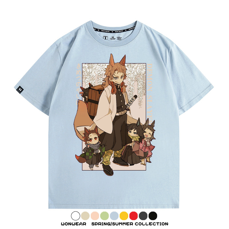 鬼滅之刃炭治郎禰豆子動漫周邊短袖T恤