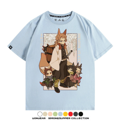 鬼滅之刃炭治郎禰豆子動漫周邊短袖T恤