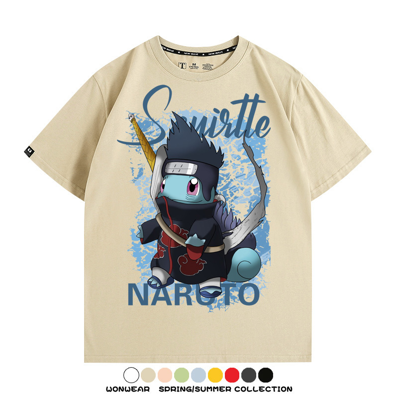 精靈寶可夢聯名火影忍者動漫周邊短袖T恤