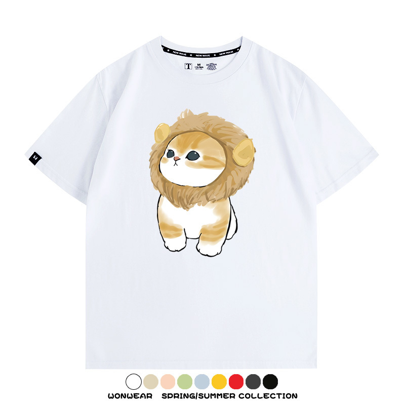 貓貓COS獅子 親子情侶裝寬鬆短袖T