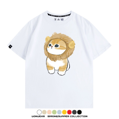 貓貓COS獅子 親子情侶裝寬鬆短袖T
