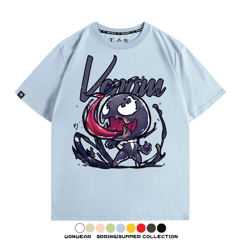 漫威經典電影毒液Q版周邊短袖T恤