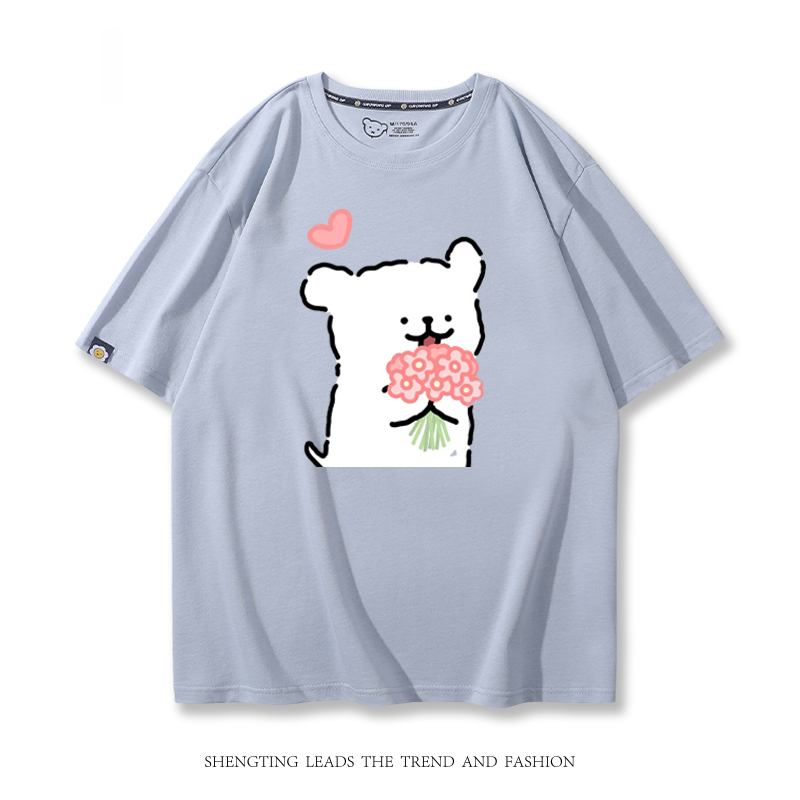 線條小狗 2024親子情侶男女同款 T恤