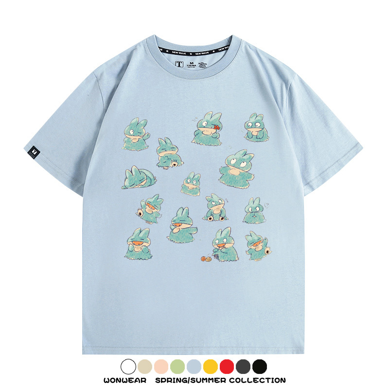 精靈寶可夢小卡比獸任天堂遊戲周邊情侶短袖T恤純棉上衣寬鬆百搭