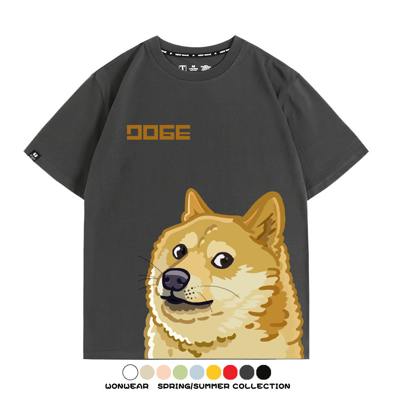 謝謝你狗子網紅柴犬表情包 親子情侶裝寬鬆短袖T