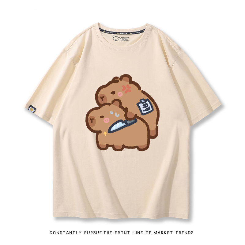 卡皮巴拉 2024親子情侶男女同款 T恤