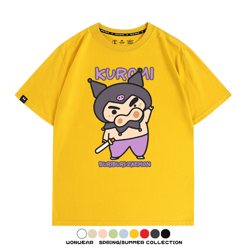 三麗鷗x蠟筆小新肥嘟嘟左衛門 親子情侶寬鬆短袖T