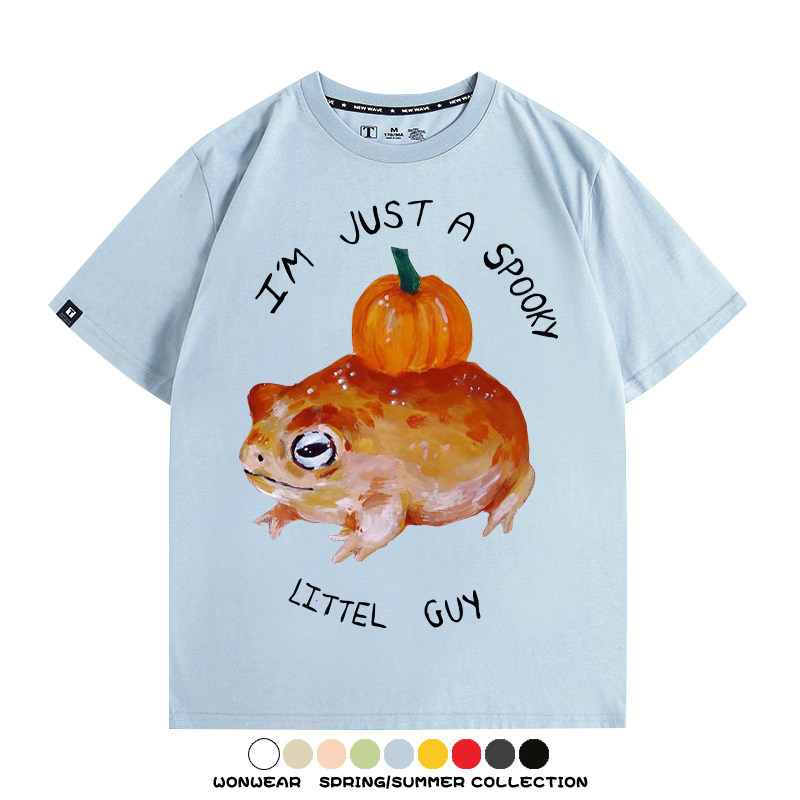 可愛青蛙呱呱搞怪 親子情侶裝寬鬆短袖T