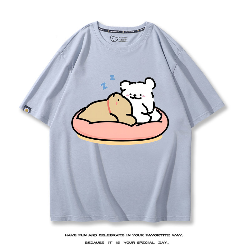 線條小狗 2024親子情侶男女同款 T恤