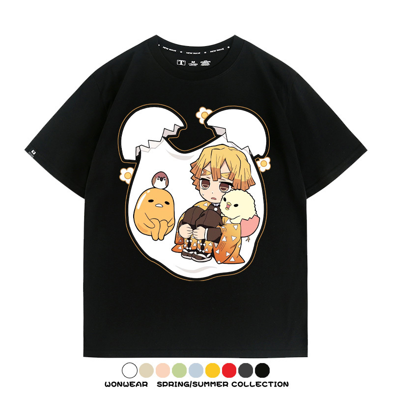 鬼滅之刃聯名三麗鷗 親子情侶裝寬鬆短袖T