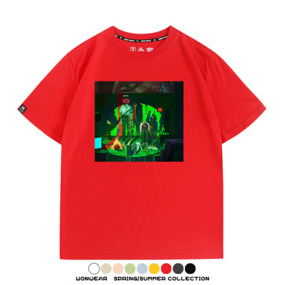 新世紀福音戰士EVA藝術插畫潮牌印花T恤夏季男潮純棉短袖寬鬆上衣