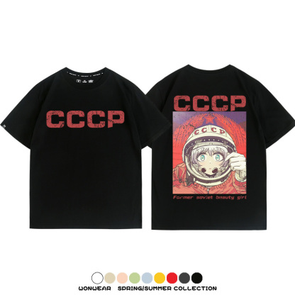 Cccp前蘇聯社會主義美少女周邊短袖T恤