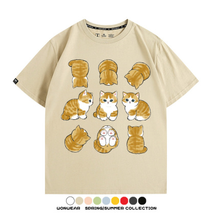 貓福珊迪可愛萌寵周邊短袖T恤