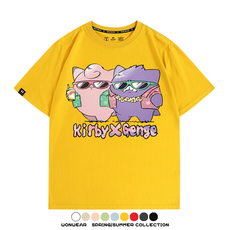 精靈寶可夢度假風動漫周邊短袖T恤