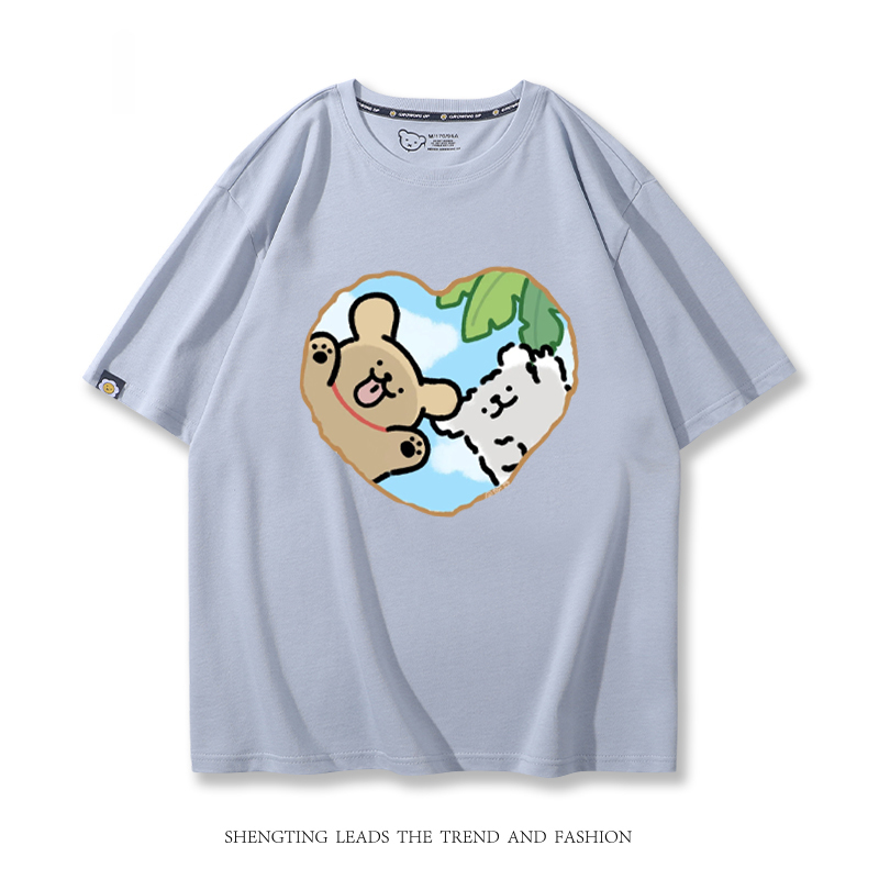 線條小狗 2024親子情侶男女同款 T恤