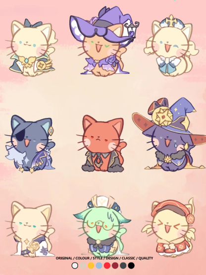 原神貓貓COS 親子情侶裝寬鬆短袖T