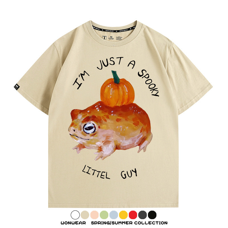 可愛青蛙呱呱搞怪 親子情侶裝寬鬆短袖T