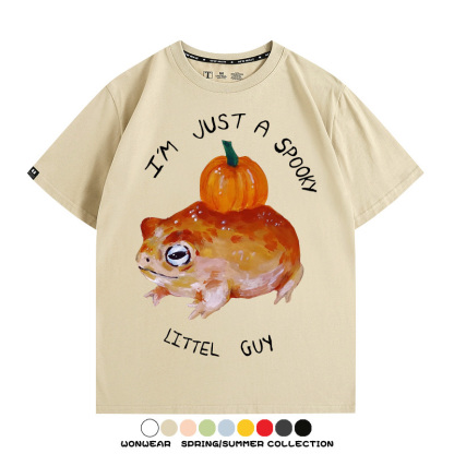 可愛青蛙呱呱搞怪 親子情侶裝寬鬆短袖T