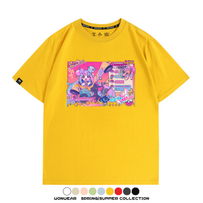 寶可夢歌姬美洛耶塔聯動MIKU初音未來周邊短袖T恤衫夏季純棉上衣寬鬆