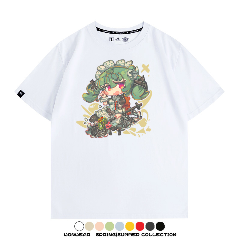 絕區零遊戲安比妮可可琳卡通Q版同款短袖夏季純棉T恤衫二次元COS