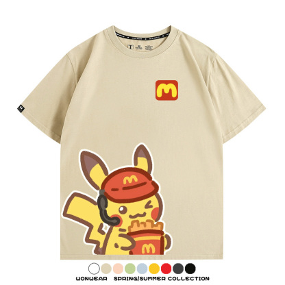 寶可夢聯動麥當勞 親子情侶裝寬鬆短袖T