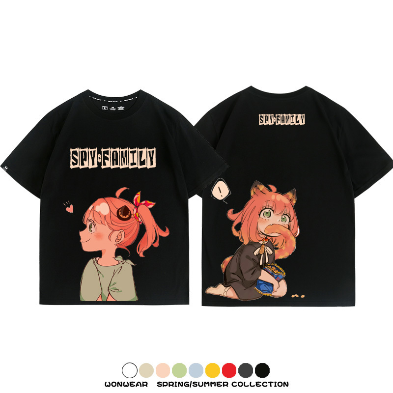 間諜家家酒SPY×FAMILY動漫阿尼亞周邊情侶短袖純棉T恤衫寬鬆百搭