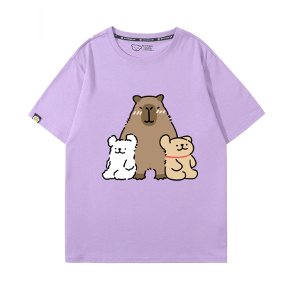 卡皮巴拉 2024親子情侶男女同款 T恤
