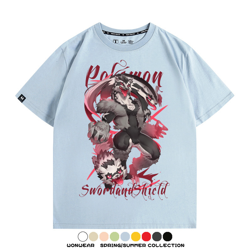 精靈寶可夢劍盾聯名 親子情侶裝寬鬆短袖T