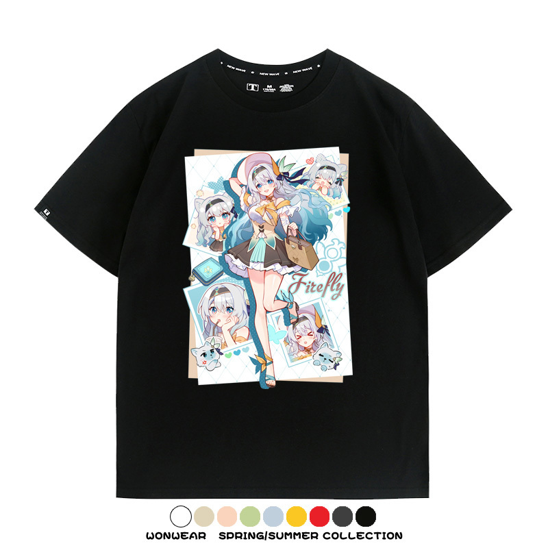 崩壞:星穹鐵道流螢遊戲周邊短袖T恤