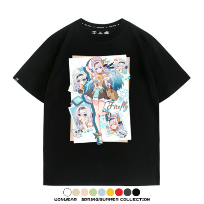 崩壞:星穹鐵道流螢遊戲周邊短袖T恤