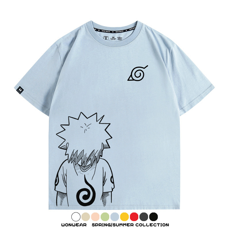 火影忍者鳴人童年同款聯名 親子情侶裝寬鬆短袖T
