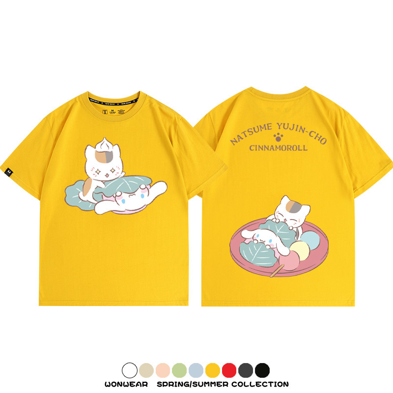 夏目友人帳聯名三麗鷗 親子情侶寬鬆短袖T
